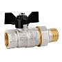Кран латунный шаровой LD Pride 47.306 DN 20 PN 40 никелированный американка бабочка купить в Волгограде | "Проконсим"