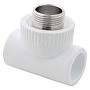 Тройник комбинированный ПП 25-1/2'' PN 25 с наружной резьбой белый РТП 10755