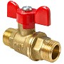 Кран латунный шаровой Valfex.219.LB1 11Б27фт1М DN 20 PN 40 штуцер-штуцер бабочка купить в Волгограде | "Проконсим"