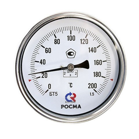Термометр биметаллический РОСМА БТ-51.211, Ду 100, L 100, М20х1,5 осевой купить в Волгограде | "Проконсим" Термометр биметаллический РОСМА БТ-51.211, Ду 100, L 100, М20х1,5 осевой купить в Волгограде | "Проконсим"