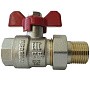 Краны латунные шаровые DN 15-25 PN 40 никелированные бабочка американка РИДАН BVR-FR купить в Волгограде | "Проконсим"