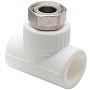 Тройник комбинированный ПП 20-3/4'' PN 25 с накидной гайкой белый РТП 14270 купить в Волгограде | "Проконсим"