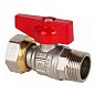 Кран латунный шаровой MVI BV.531 DN 15 PN 40 никелированный полнопроходной бабочка штуцер-накидная гайка купить в Волгограде | "Проконсим"