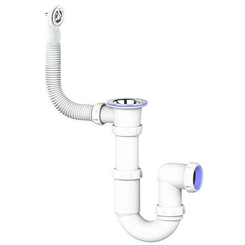 Сифон для мойки Unicorn Y421, 1 1/2'' х40 без отвода, чаша из нержавеющей стали, круглый перелив купить в Волгограде | "Проконсим"