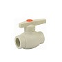 Кран шаровой полипропиленовый OPTIMA VALFEX 20 PN 25 с металлическим шаром серый