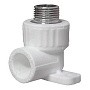 Угольник установочный ПП 20-1/2'' PN 25 с наружной резьбой белый VALFEX  купить в Волгограде | "Проконсим"