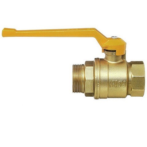 Кран латунный шаровой газовый 11Б27п DN40 PN40 рычаг муфта-штуцер БАЗ Standart купить в Волгограде | "Проконсим"