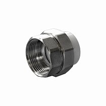 Муфтаразъемная ПП 25-1/2''  с внутренней резьбой белая Политэк купить в Волгограде | "Проконсим"