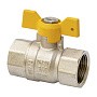 Кран латунный шаровой газовый MVI BV.813 DN 15 PN 25 никелированный полнопроходной муфта-муфта бабочка купить в Волгограде | "Проконсим"