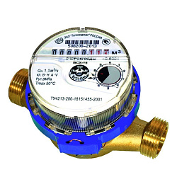  Счетчик воды до 50гр. ВСХ-15 муфтовый 110мм без МК Qnom 1,5 м3/ч крыльчатый (181100085) со склада Проконсим в Волгограде