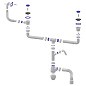 сифон для двойной мойки Unicorn В747V, 40х50 гибкий отвод, 1 1/2'' х40 с отводом для стиральной машины, прямоугольный перелив купить в Волгограде | "Проконсим"