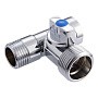 Кран латунный шаровой MVI BV.462 DN 15-20 PN 10 хромированный проходной штуцер бабочка купить в Волгограде | "Проконсим"
