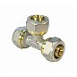 Тройник латунный для PEX труб 20-20-20 PN 10 обжимной никелированный Valfex VF.331.N  купить в Волгограде | "Проконсим"