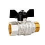 Кран латунный шаровой LD Pride 47.302 DN 15 PN 40 никелированный муфта-штуцер бабочка купить в Волгограде | "Проконсим"
