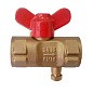 Кран латунный шаровой 11Б27п(М)1 DN 15 PN 16 трёхходовой под манометр G1/2"-М20х1,5 муфта-муфта бабочка Пензапромарматура купить в Волгограде | "Проконсим"