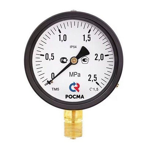 Манометр общетехнический Росма ТМ-510Р.00, до 1МПа M20x1,5, 100мм, радиальное присоединение, класс точности 1.5, IP54 купить в Волгограде | "Проконсим" Манометр общетехнический Росма ТМ-510Р.00, до 1МПа M20x1,5, 100мм, радиальное присоединение, класс точности 1.5, IP54 купить в Волгограде | "Проконсим"