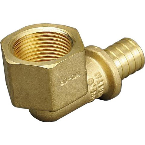 Угольник латунный для PEX труб 25-3/4'' PN 10 под надвижную гильзу с внутренней резьбой ONE PLUS купить в Волгограде | "Проконсим"