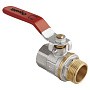 Кран латунный шаровой MVI AquaHit BV.312.04 DN 15 PN 25 рычаг муфта-штуцер полнопроходной никелированный купить в Волгограде | "Проконсим"