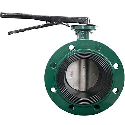  Затвор чугунный поворотный дисковый Ду150 Ру16 GALA WH2123150L 930125455 соед. фланцевое (930125455) со склада Проконсим в Волгограде