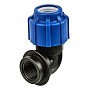 Угольник (отвод) компрессионный PN 16 для ПЭ DN 20-1/2'' обжимное-муфта купить в Волгограде | "Проконсим"