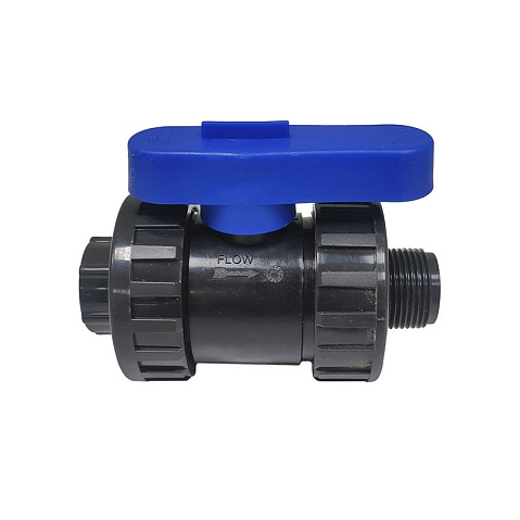 Кран шаровой компрессионный ПНД DN 25 PN 16 наружная резьба -3/4'' внутренняя резьба -3/4'' обжимной для ПЭ труб Кудиновский трубный завод купить в Волгограде | "Проконсим"
