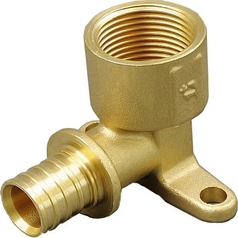 Угольник латунный для PEX труб 16-1/2'' PN 10 под надвижную гильзу с внутренней резьбой ONE PLUS купить в Волгограде | "Проконсим"