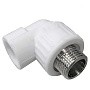 Угольник комбинированный ПП 32-1/2'' PN 25 с наружной резьбой белый VALFEX  купить в Волгограде | "Проконсим"