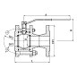 Кран стальной шаровой разборный BREEZE 11с41п, DN 50 PN 16, 180мм, полнопроходной, фланцевый с ручкой купить в Волгограде | "Проконсим"