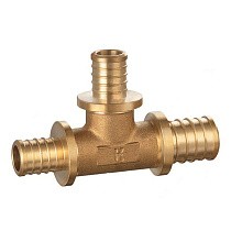 Тройники латунные для PEX-PEX труб DN 16-32 PN 16 переходные под надвижную гильзу PLP купить в Волгограде | "Проконсим"