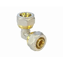 Угольники латунные для PEX труб DN 16-20 PN 10 обжимные никелированные Valfex VF.351.N купить в Волгограде | "Проконсим"
