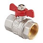 Кран латунный шаровой MVI BV.513 DN 20 PN 40 никелированный полнопроходной муфта-муфта бабочка купить в Волгограде | "Проконсим"