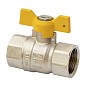 Кран латунный шаровой газовый MVI BV.813 DN 15 PN 25 никелированный полнопроходной муфта-муфта бабочка купить в Волгограде | "Проконсим"