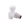 Кран шаровой для радиатора ПП 20-1/2'' PN 25 угловой с американкой белый РТП 10585 купить в Волгограде | "Проконсим"