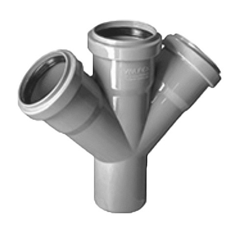 Крестовина ПП для канализации косая 45гр. 110- 50- 50 Valfex купить в Волгограде | "Проконсим"