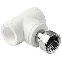 Тройники ПП DN 20-32 PN 25 комбинированные с накидной гайкой белые Pro Aqua купить в Волгограде | "Проконсим"
