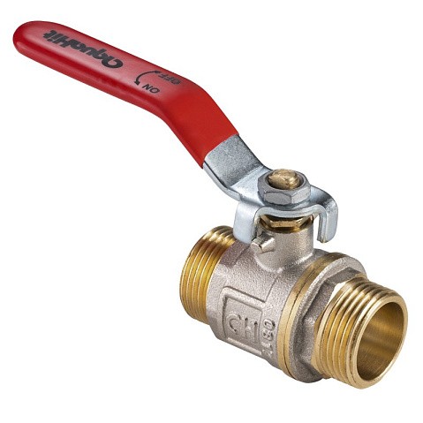 Кран латунный шаровой MVI AquaHit BV.316.04 DN 25 PN 25 рычаг штуцер-штуцер полнопроходной никелированный купить в Волгограде | "Проконсим"