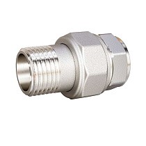 Американки латунные DN 15-50 PN 40 никелированные муфта-штуцер прямые LD Pride купить в Волгограде | "Проконсим"