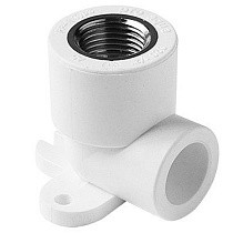 Угольник установочный ПП 20-1/2'' PN 25 с внутренней резьбой белый Pro Aqua PA28008P купить в Волгограде | "Проконсим"