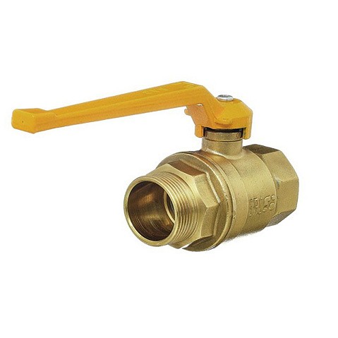 Кран латунный шаровой газовый 11Б27п DN40 PN40 рычаг муфта-штуцер БАЗ Standart купить в Волгограде | "Проконсим"