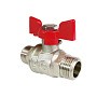 Кран латунный шаровой Valfex Premium.219.NB1 усиленный Н 11Б27фт1М DN 20 PN 40 никелированный штуцер-штуцер бабочка купить в Волгограде | "Проконсим"