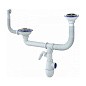 Сифон для двойной мойки Unicorn Y710V, без отвода, 3 1/2'' х40 с отводом для стиральной машины, круглый перелив купить в Волгограде | "Проконсим"