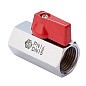Кран латунный шаровой мини MVI BV.465 DN 15 PN 16 хромированный муфта-муфта бабочка купить в Волгограде | "Проконсим"