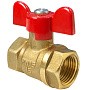 Кран латунный шаровой Valfex.217.LB1 11Б27фт1М DN 20 PN 40 муфта-муфта бабочка купить в Волгограде | "Проконсим"