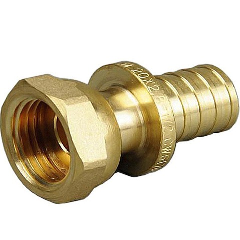 Муфта латунная для PEX труб 20-1/2'' PN 10 под надвижную гильзу ONE PLUS купить в Волгограде | "Проконсим"