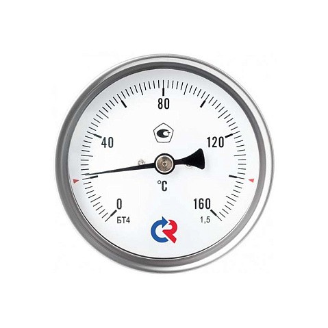 Термометр биметаллический 80мм, Тип - БТ-41.211, осевой 0-160гр. G1/2'' L 100мм. Класс точности 1,5. купить в Волгограде | "Проконсим"