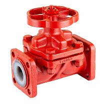 Клапаны запорные 15ч75п2 DN 15-32 PN 10  футерованный фторопластом до 110гр. купить в Волгограде | "Проконсим"