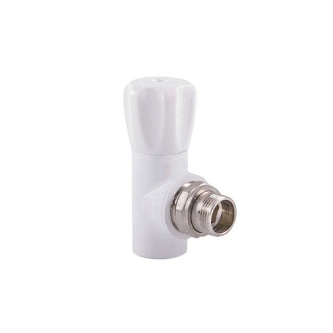 Вентиль для радиатора ПП 20-1/2'' PN 25 угловой с американкой белый РТП 10533 купить в Волгограде | "Проконсим"