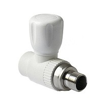 Краны шаровые ПП DN 20-25 PN 25 для радиатора прямые белые Pro Aqua купить в Волгограде | "Проконсим"