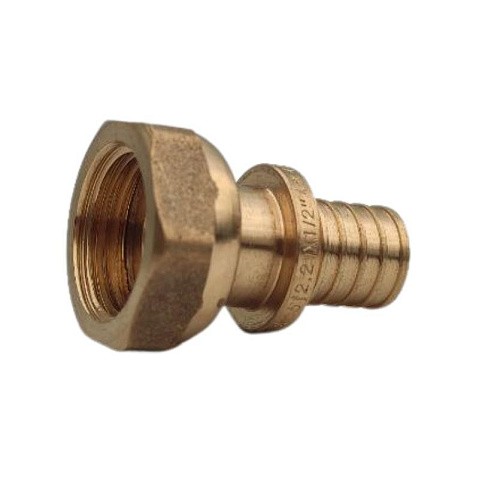 Муфта латунная для PEX труб  25-3/4''  PN 16  под надвижную гильзу с накидной гайкой  РосТурПласт купить в Волгограде | "Проконсим"