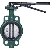 Затворы чугунные дисковые DN 40-250 PN 16 межфланцевые с чугунным диском рычаг GALA Тип.2302H-L купить в Волгограде | "Проконсим"